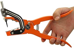 FARM & RANCH Ear Tag Pliers, Livestock Ear Tag Applicator for Cattle Pig Goat Sheep Lamb Ear Tag Tool Farm Supplies Orange