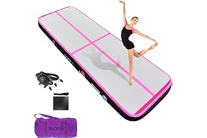HIJOFUN Inflatable Gymnastics Mat, Tumble Track 3m/4m/5m/6m for Training with Practical Pump, 10/20cm Thickness Gymnastics Air Mat for Home Use/Tumbling/Yoga/Taekwondo/Dance