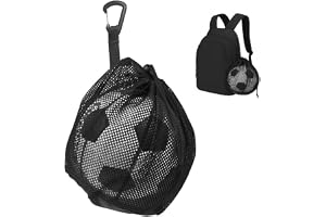 ZMDMAH Ballväska med dragsko spännklämma, bollnät 1 boll basketväska, ryggsäck bärbart bollnät, basketväska boll nätväska bollväska, nätväska för fotboll tennis barn vuxna