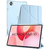 CONSTRAIN - Honor Pad 10 12.1 in&ccedil; ile Uyumlu Standlı Kalem B&ouml;lmeli Uyku Modlu Akıllı Tablet Kılıf Kapak - Mavi