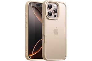 ‎JETECH JETech Matowe Etui dla iPhone 16 Pro 6,3 Cala, Odporny na Wstrząsy Ochrona Przed Upadkiem Klasy Wojskowej, Matowa Półprzezroczysta Tylna Osłona Telefonu, Anty Odcisk Palca (Tytan Pustynny)