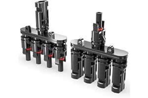 deleyCON PV4 Solar de 4 Vías Y Conector par 1000V Macho/Hembra T-Tipo IP67 a Prueba de Agua (Solar Fotovoltaica Conector) Distribuidor, Splitter, PV Acoplador, Enchufe Solar, Panel Solar