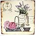 Produktbild Blechschild Schild Dekoschild Lavender Lavendel Blumen Rosen Shabby 30x30 cm