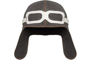 SHSH TRADE GROUP Pilot-Saunahut für Damen und Herren, Fliegerwolle, Banya-Hut für Herren, Filz, Saunamütze für Damen, finnisches Grau