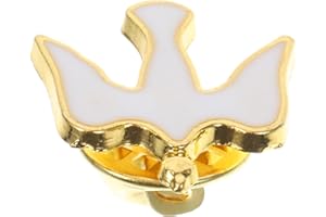 AOKWAWALIY Broche Colombe Plaqué Épingle Du Saint-esprit Accessoire Spirituel Pour Foi Chrétienne Épinglette De Prière Paix Pour Commémoration Et Célébrations Religieuses