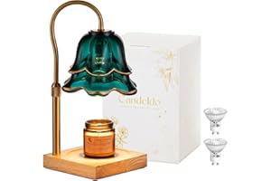 Candeldo Candle Warmer Lamp with Timer: Candle Warmers with 2 Bulbs Height Adjustable Candle Lamps Home Bedroom Decor House Warming Gift Mothers Day Mom Gift for Women