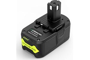 KEATFE 18V 5Ah Replacement Battery for Ryobi 18V Battery RB18L50 RB18L40 RB18L25 RB18L15 with LED Indicator, Li-ion Batteries for Ryobi One + Cordless Power Tools