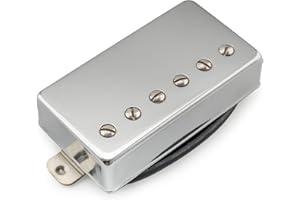 Musiclily Pro LP-CMHA Alnico 5 Micro Humbucker Couvert Chevalet 16K pour Guitare électrique LP Style, Chrome
