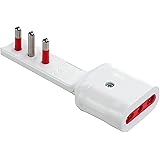 ROSI ADATTATORE ULTRAPIATTO SPINA 16A 2P+T/PRESA 10/16A 2P+T BIANCO SERIE EMILIA FLAT