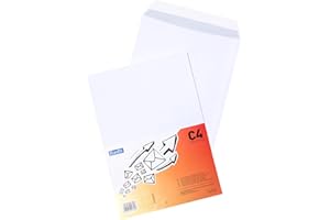 Bantex Briefumschläge DIN C4 (32,4 x 22,9 cm) / Umschläge mit Abziehstreifen, 25 Stück in Folienpackung (Weiß)