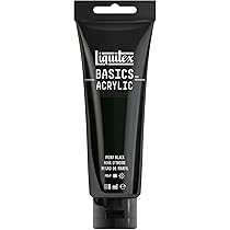 KREUL El Greco KREUL 28524 Acrylic, Tube De 150 Ml En Noir, Peinture Acrylique Brillante Hautement Pigmentée, Qualité D'étude, Peut être Peinte Avec Du Beurre, Pour Une Peinture Pâteuse