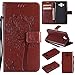 Price comparison product image DENDICO Huawei Mate 10 Case, Premium PU Leather Wallet Case, Tree Embossing Flip Case with Stand Card Holder, Slim Bumper Protective Magnetic Case Cover for Huawei Mate 10 - Coffee