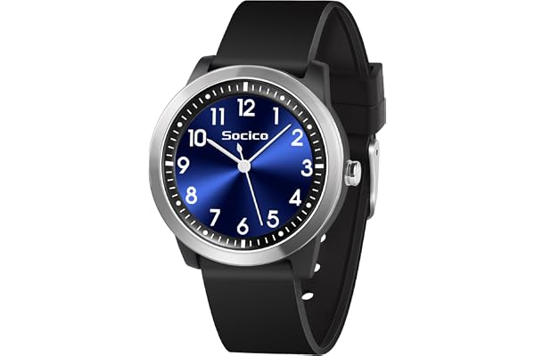 SOCICO Montre Analogique pour Enfant Garçon Fille, 5ATM/50M Étanche Facile à Lire Quartz Minimaliste Montre pour Enfants de 8 à 18 Ans