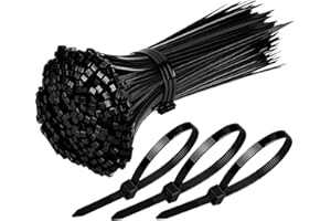 MYXKHYLL Kabelbinder Schwarz 100mm x 2.5mm - 200 Stück UV-beständig, 8.1kg Zugfestigkeit, selbstsichernd für drinnen und draußen - Ideal für Kabelmanagement, Gartenarbeit, Haushalt, Werkstatt, der Garage