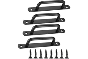 HJYDGJ Schiebetürgriff, 4 Stück Schiebetürgriff, Schiebetürgriff, Türgriff aus Edelstahl, stabiler Türgriff, 244 mm schwarzer Griff