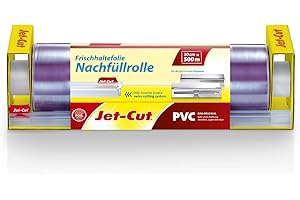 ‎BACKSTAR Jet-Cut Nachfüllrolle Für Edelstahl Dispenser, Gastronomie30 Cm X 500 M, Pvc Transparent