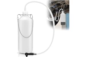 ELLECILA 1L Brake Bleeder Bottle with Hanging Hook, Brake & Clutch Fluid Bleeding Bottle, Brake Bleeder Bottle with 70CM Tube & Rubber Connector Adaptor Fits Most Bleeder Screws to Collect Brake Fluid