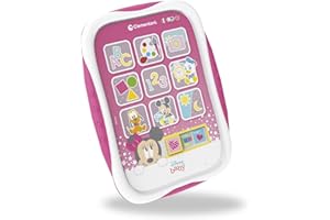 Clementoni Disney Baby Primo Tablet di Baby Minnie, Gioco Interattivo con Luci e Suoni, Bambini 9-36 Mesi, Insegna Numeri, Lettere, Forme e Colori, 2 modalità di Gioco, Lingua Italiana, 17667