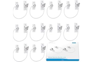 eSynic Window Restrictors for UPVC 10pcs Window Restrictor Child Safety Window Lock with Screws Keys Limiting Opened Distance and Ventilation Perfect for Home Public and Commercial Application-White