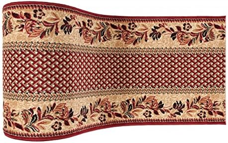 Red Beige Rug Runner - Classic Pattern - Perfect For Hall Hallway Stairs - Durable Carpet Runner - "VERONA" 120 x 240 cm ( 3ft11" x 7ft10" ) Long