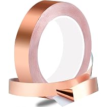 Ruban De Cuivre Conducteur - 2 Rouleaux De 8mm X 50m - Parfait Pour Blindage EMI, Circuits En Papier Et Réparations électroniques