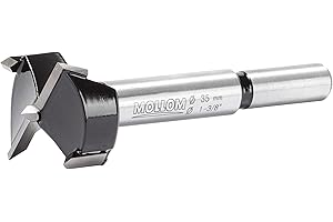 Mollom 1-3/8" (35mm) MèChe Forstner Pour Travail Du Bois PréCis Avec Carbure Yg8 Durable D'Une éPaisseur De 2,0 Mm, IdéAle Pour Le Bois Dur, Le Plastique, Le Contreplaqué