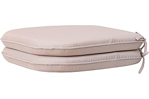 RACE LEAF Garden Chair Cushions,Chair Pads,Seat Pads for Dining Chairs,Cover Indoor Outdoor Seat Pad Cushions,for Your Living Room, Patio,Car,And More (round Pack of 2, beige)