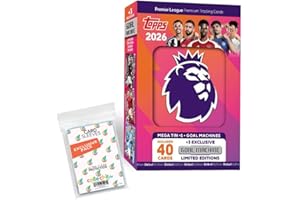 COLLECT-IT.DE MY HOME OF CARDS + TOYS Paquete con topps – Premier League 2025/26 Trading Cards + fundas exclusivas Collect-it (1 caja Mega Tin (selección al azar)