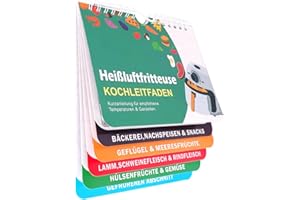 GADITIEK Airfryer Zubehör, 133 Rezepte kompakter Spickzettel für Temperatur, Dauer Menge, Deutsches Airfryer Kochbuch, Zubehör für Ninja Heißluftfritteuse,Air Fryer Rezeptbuch für Ninja COSORI PHLIPS Panasonic
