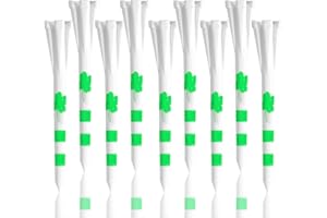 FINGER TEN Golf Tees Plastic Unbreakable Small 3 1/4 Inch 83mm 2 3/4 70mm With Five Claws Prong, Golf Tee Mixed Color Flat Strong Durable Long