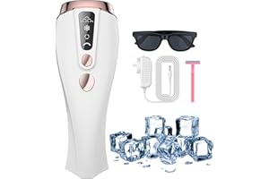Sadodo IPL Hair Removal Device,Ice Cooling System with 6 Energy Levels, Freezing Depilator 999999 Flashes, At-Home Hair Removal Device for Facial Legs Arms Whole Body Use