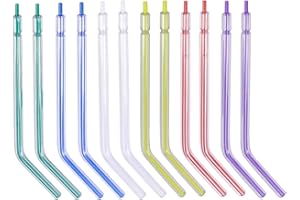 SUPKEYER 250Pcs Dental Air Water Syringe Tips, Disposable Spray Nozzles Tips, Rainbow 3 Way Water Syringe Connector Tips for Oral Teeth Cleaning