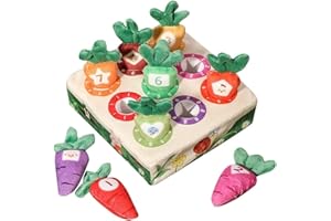 Felly Montessori Toys 1 rok, Zabawka dla dzieci 6 9 12 18 miesięcy, Gry edukacyjne Marchew Sortowanie Wczesne zabawki sensoryczne dla chłopców dziewcząt i niemowląt Prezent Urodziny Boże Narodzenie