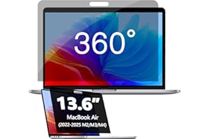 Phimoos 360° Privacy Screen Protector for Macbook Air 13.6 Inch (2022-2025, M2, M3, M4), All Round Anti Peeping Blue light Glare, Laptop Privacy Film Filter