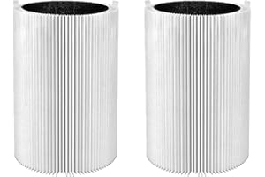 BAMBOOST 2 Pack 411 Replacement Filter for Blueair Blue Pure 411 411+ 411 Car and Mini Air Purifier, 3-in-1 HEPA Filter