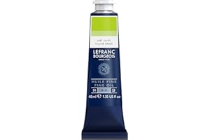 Lefranc Bourgeois - Pintura al óleo fina de calidad, resistente a la luz y de consistencia uniforme, tubo de 40 ml, ideal para lienzos y tableros de pintura, Verde Amarillo