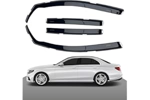 Haibak Wind Deflectors Set Compatible With Mercedes Benz E Class W213 4 Doors Saloon 2017 Onwards Tinted in Channel Fitment