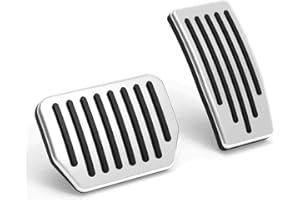 SANTUO Tesla Pedals "PedalPower" Pedal Set for Tesla Model Y Model 3 and Model Y 2020-2024 Non-Slip Gas and Brake Pedal Cover Tesla Model Y Accessories Tesla Model 3 Accessories