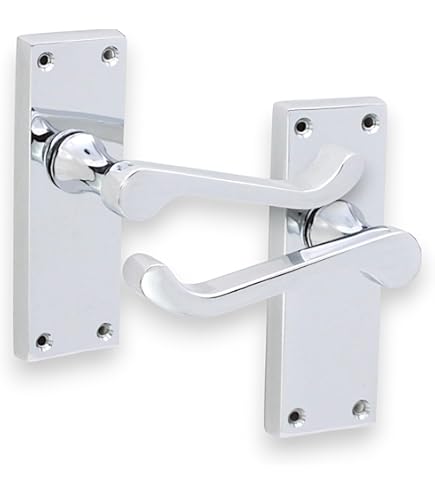 Victorian Scroll Latch Polished Chrome Latch Hinge Pack