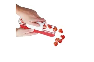 FUXUNAMZ Obstschneider, Tomaten/Weintrauben/Kirschen-schneider, Obstküchen Dekoration Küchenhelfer, Gemüsehobel, Küchenwerkzeug,1 Stück Rot, 20 * 7.5 * 7cm
