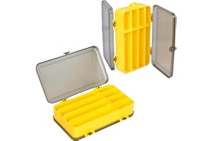 MIKIHAT Fishing Tackle Box Storage, Plastic Fishing Lure Storage Case, walizka wędkarska, pudełko do przechowywania akcesoriów wędkarskich, przezroczysty, wodoszczelny organizer na akcesoria wędkarskie