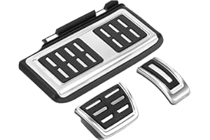 OOIOAHUAOO Pedalabdeckung t5, langlebig, pedalabdeckung t5, passend für Volkswagen Golf 7 Tiguan L Tanyue 19 Sagitar 18 Bora Lingdu 20 Tukai Gasbremspedal (Nero + Bianco)