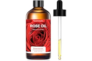 ‎YUEONEWIN Rosenöl 100 ml, Reines Rose Ätherische Öle für Diffuser, Rosenöl Ätherisches Öl Aromatherapie Duftöl für Massage, DIY, Seife, Kerzenherstellung, Bad Entspannung, Geschenke für Frauen Weihnachten