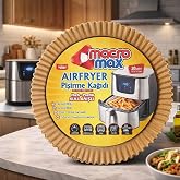 Macro Max Airfryer Pişirme Kağıdı, Yağ Ge&ccedil;irmez, Yapışmaz, Tek Kullanımlık, 20 Adet, 16x16 cm