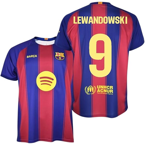 FC Barcelona Lewandowski 9 Kinder Set - Shirt En Broek Eerste Uitrusting 2023/2024 - Officiële Replica Met Licentie