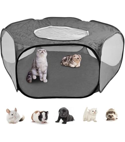 Recinto Pieghevole Per Animali - Gabbia Portatile Per Conigli, Criceti, Gatti, Interno Ed Esterno - Foto 8