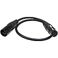 SinLoon DMX 512 Stage Light Cable XLR Male 5 Pin to XLR Female 3 Pin Connection With Metal Connectors for Stage and DJ Lighting Fixtures-1.6FT
