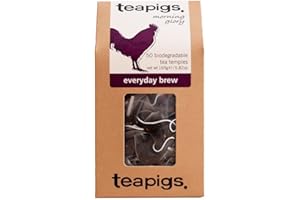 teapigs Whole Leaf English Breakfast Tea Bags - Bold, Malty Flavour - Eco-Friendly Biodegradable Tea Temples - Perfect for Morning Brews - Pure Natural Ingredients, No Additives - 50 Teabags (1 Pack)