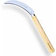 SHANFEEK Grass Hoe Weeding Tools for Garden Hand Tool Weed Removal Tool High Toughness Stainless Steel With Hard Solid Wood Handle(Sawtooth)