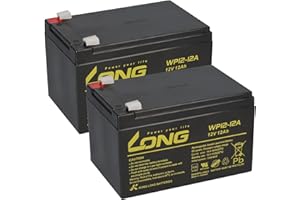 WSB Lot de 2 batteries 12 V 12 Ah compatibles UPC APC RBC6 RBC 6 APC Smart UPS / 700/1000 / 1500 & Back UPS Pro 1000